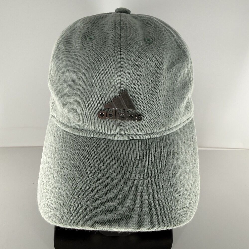 Adidas Dad Hat Light Green Adjustable Cap Three Stripe Life Metal Logo